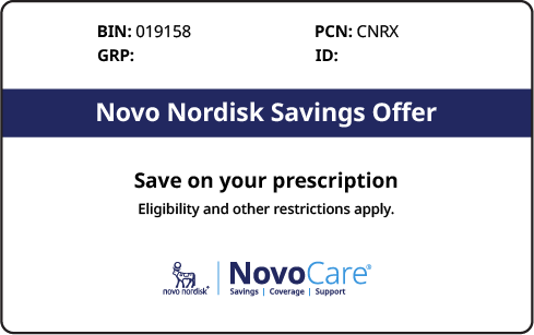 Savings offer card