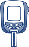 Blood sugar monitor icon