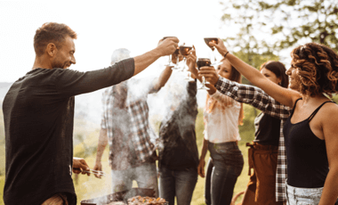 man with diabetes cheers alcohol