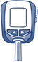 Blood sugar monitor icon