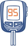 Blood sugar monitor icon
