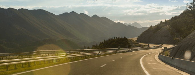 highway through mountains
