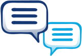 Two text bubbles