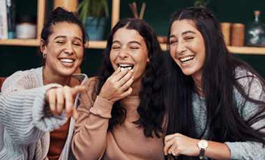 adult women hanging out with friends