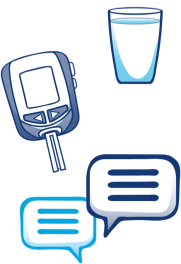 High blood sugar solution icons