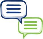 Two text bubbles